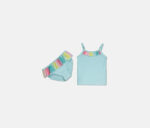 Baby Girls 2-Pc Ruffled Top & Panty Turquoise