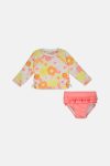 Baby Girls 2-Pc. Floral-Print Rash Guard Swimsuit Strawberry Pink
