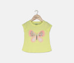 Baby Girls Butterfly-Print Cotton T-Shirt Sun Drop