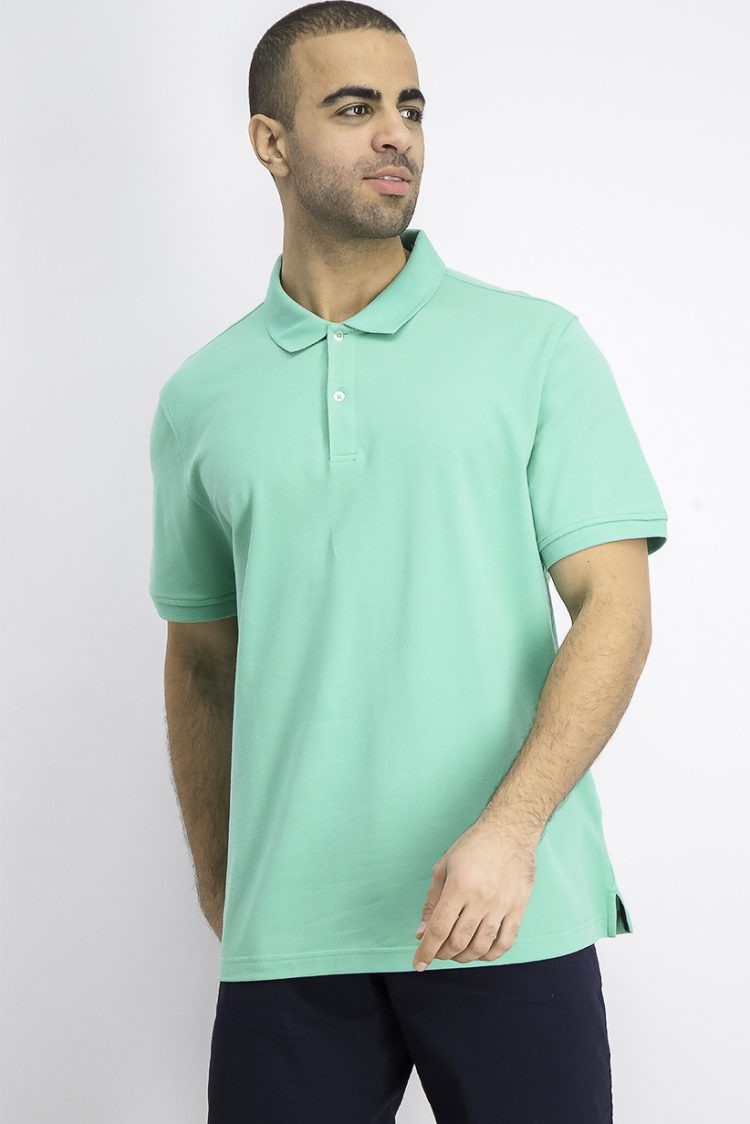 Mens Classic Fit Performance Pique Polo Catalna Green