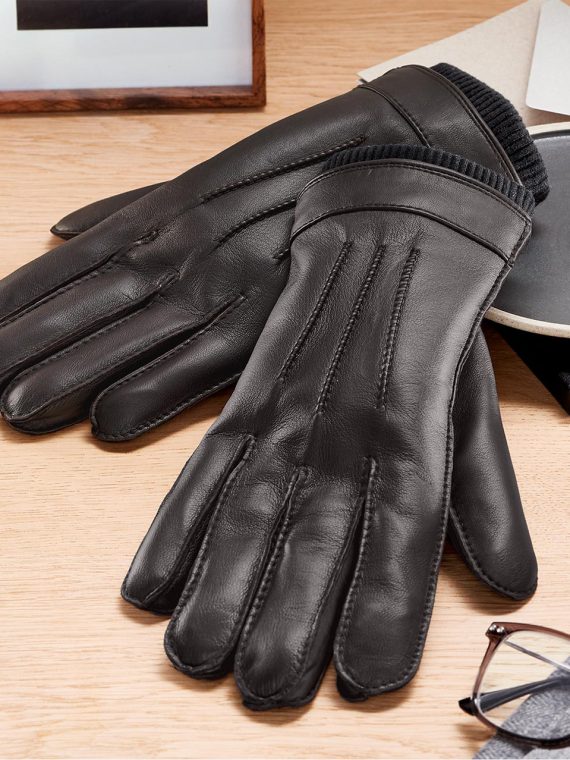 Mens Leather Gloves Brown