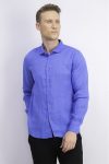 Mens Long Sleeve Casual Shirt Medium Blue