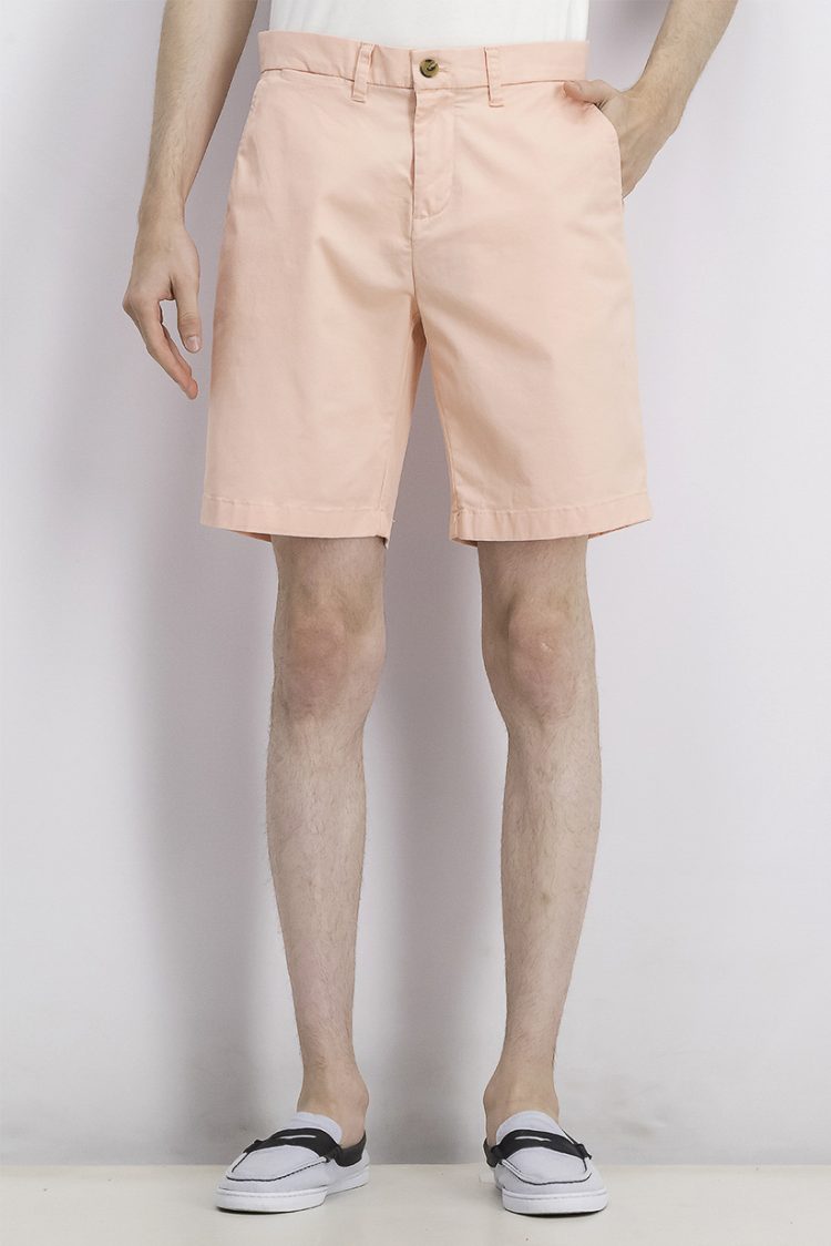 Mens Plain Casual Shorts Med Pink