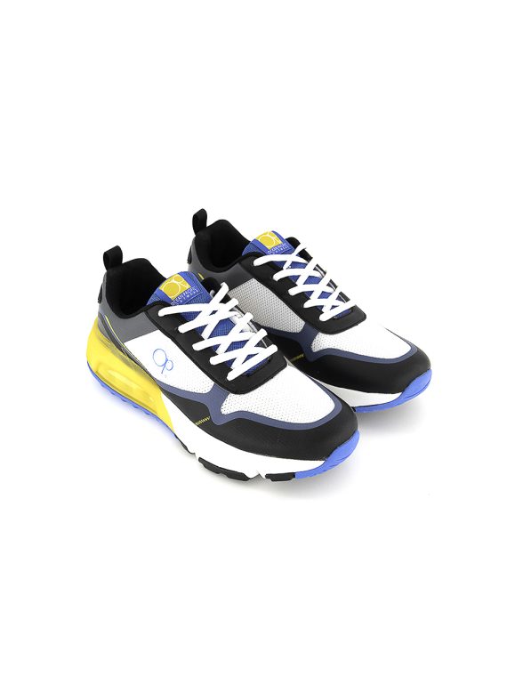 Mens Prime Running Shoes White/Blue/Yellow