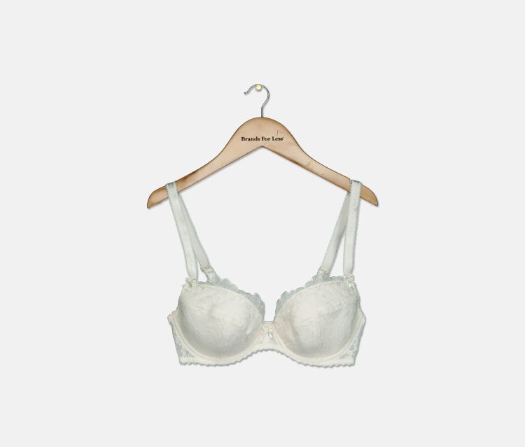 Womens Amandine Padded And Underwire Lace Bra Ivory
