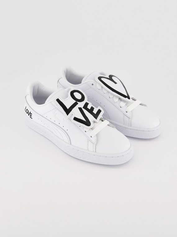 Womens Basket Badge Casual Shoes White/Black