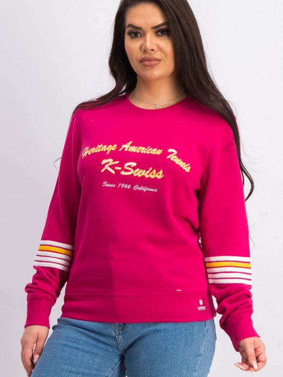 Womens Embroidered Pullovers Sweatshirt Sangria