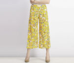 Womens Floral Print Culottes Yellow
