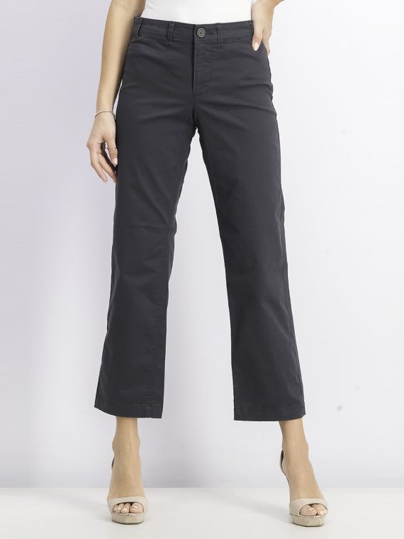 Womens High-Rise Skinny Ankle Pants Charcoal