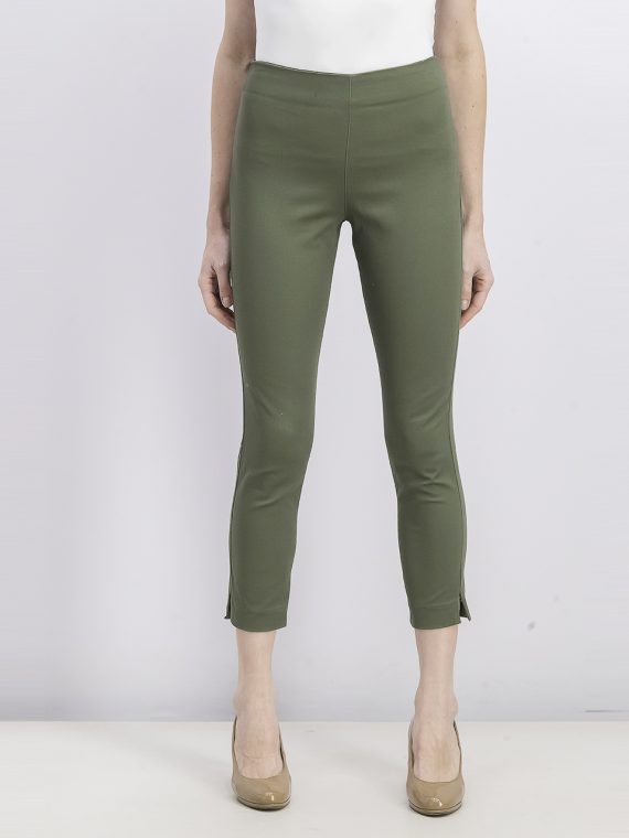 Womens High-Rise Skinny Ankle Pants Olive