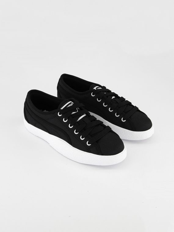 Womens Love Canvas Lace Up Casual Shoes Black