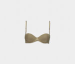 Womens Naked Glamour Strapless Padded Underwire Bra Nude