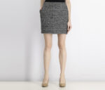 Womens Patterned Mini Skirt Black Combo