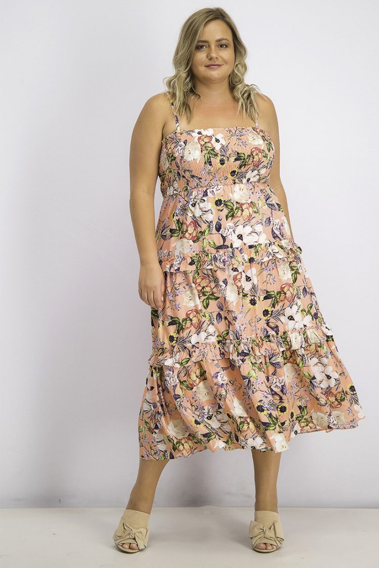 Womens Plus Size Sleeveless Floral Maxi Dress OG Regal Bloss