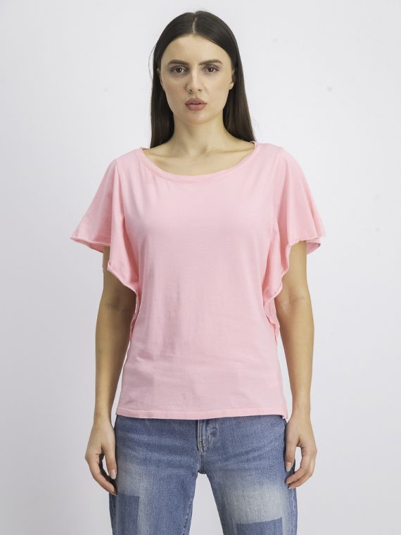 Womens Short Sleeve Top Light Pink