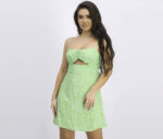 Womens Short Strappy Dress Green