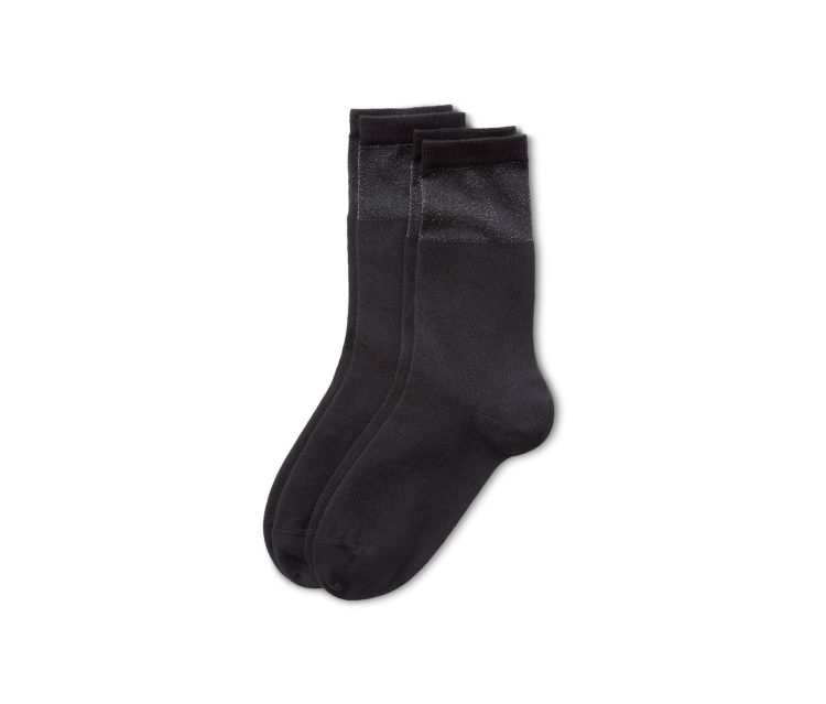 Womens Socks Set of 2 Black