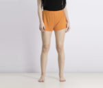 Womens Solid Pull On Shorts Orange