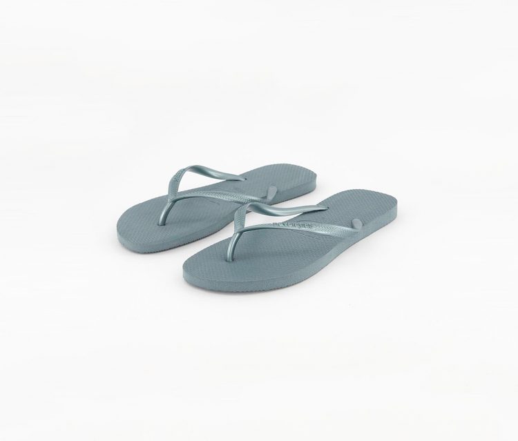 Womens Style 1 H. Slim Slippers Silver/Blue