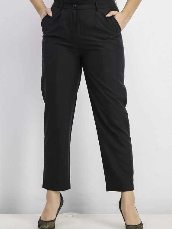 Womens Tapered Ankle Pants Black