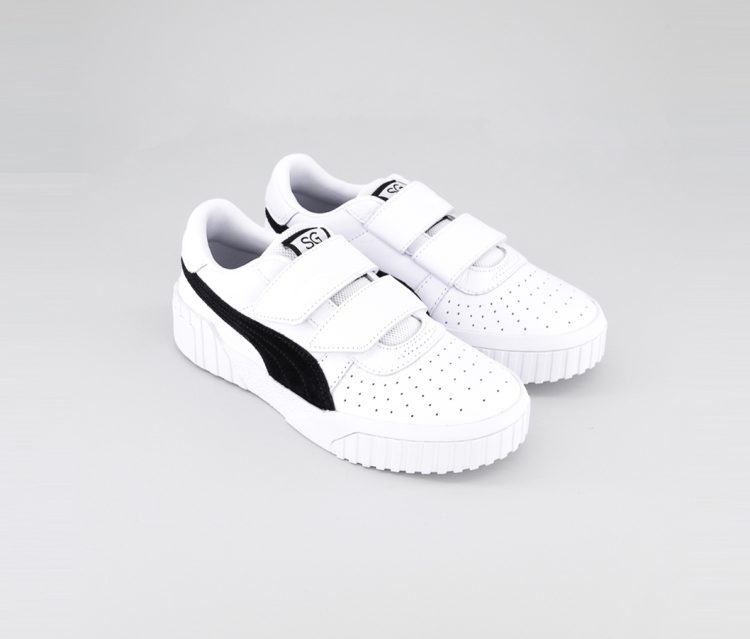 Womens Velcro B&W Shoes White/Black