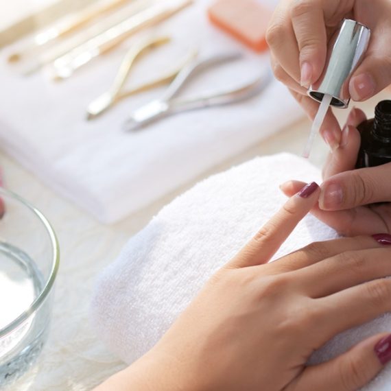 Get Classic Or Gelish Manicure & Pedicure W/W/O Hair Wash & Blow-Dry NAILS Shop Online at Special Price from Saudi Mega Deals
