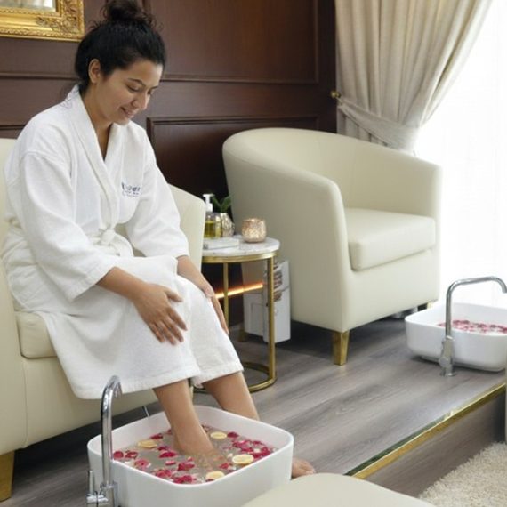 Buy Classic & Gelish Manicure-pedicure W Hair Wash, Blowdry & Spa Add-ons Mega Deals Now at Special Price in SaudiMegaDeals.com Classic & Gelish Manicure-pedicure W Hair Wash, Blowdry & Spa Add-ons NAILS Shop Online at Special Price from Saudi Mega Deals