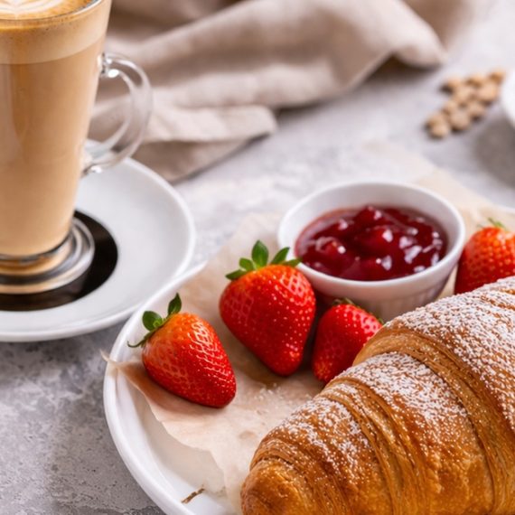 Choice Of Hot Or Cold Drink + Fresh Bakery Or Pastry RESTAURANT Shop Online at Special Price from Saudi Mega Deals