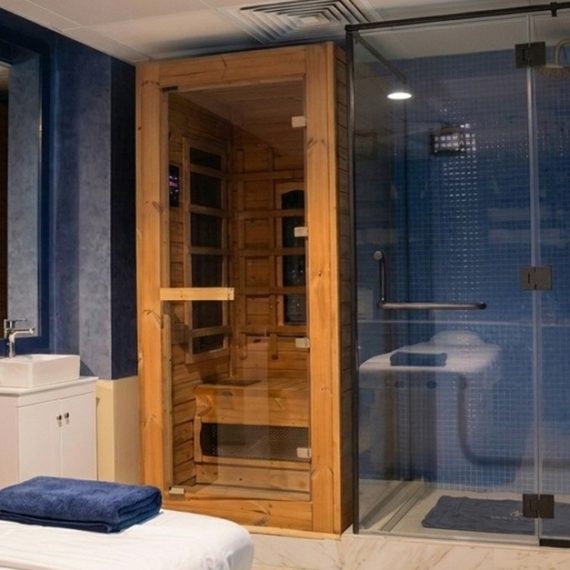 Infrared Sauna + Relaxation, Hot Stone & Aromatherapy STEAM BATH Shop Online at Special Price from Saudi Mega Deals